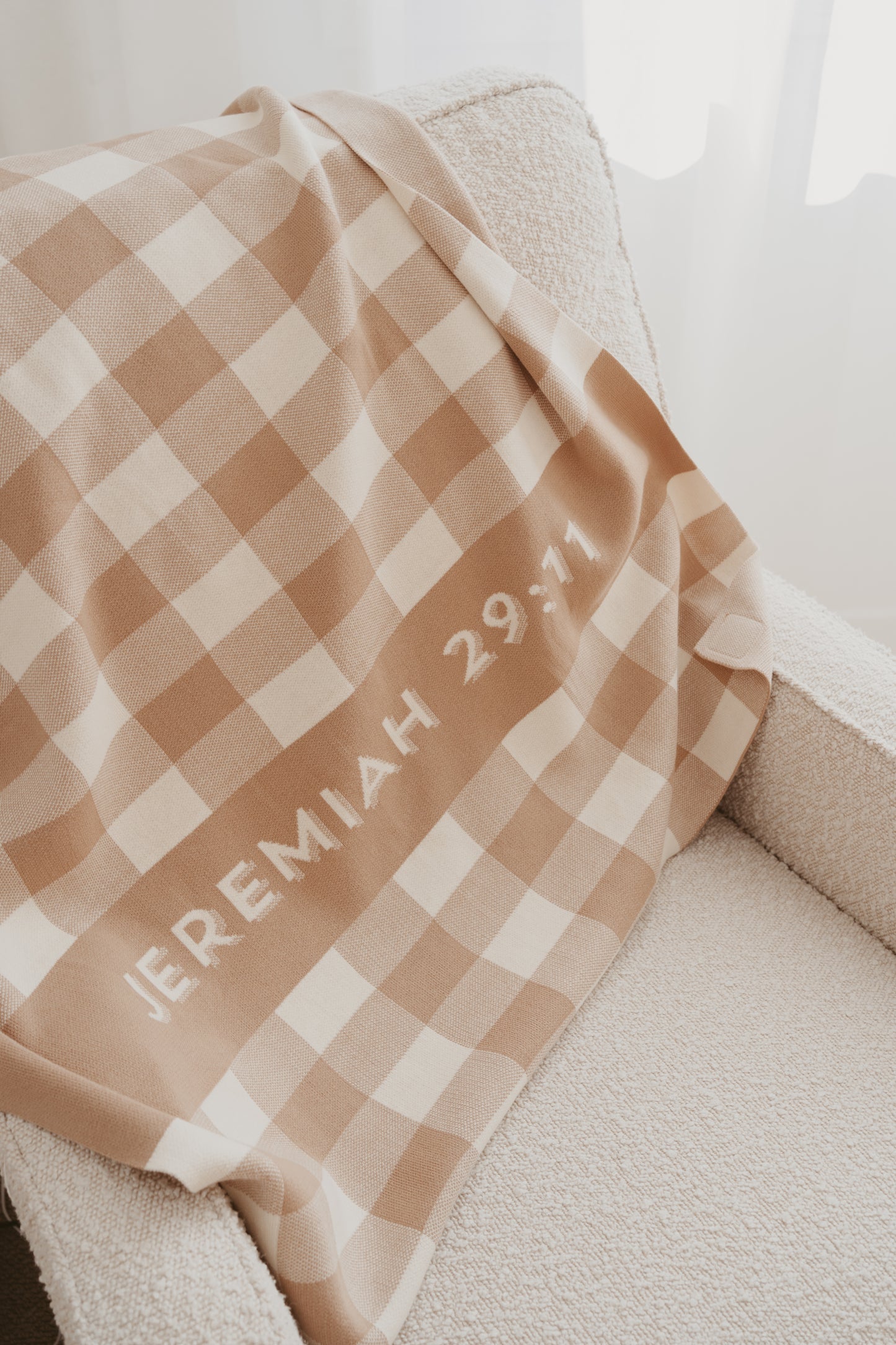 Jeremiah 29:11 Knit Baby Blanket 100% Cotton