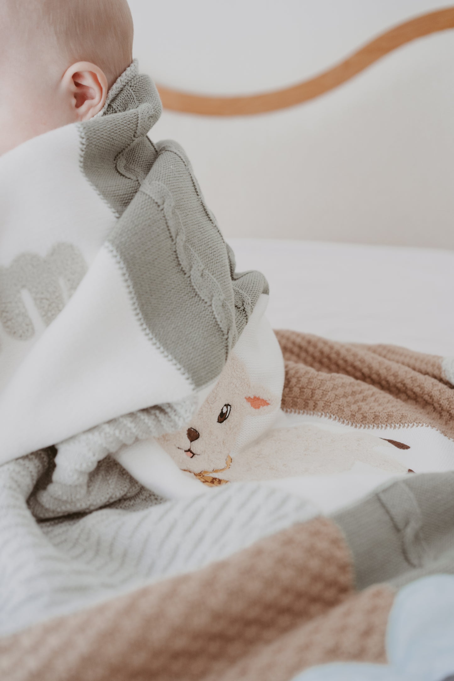 Goodness & Mercy Knitted Baby Blanket 100% Cotton