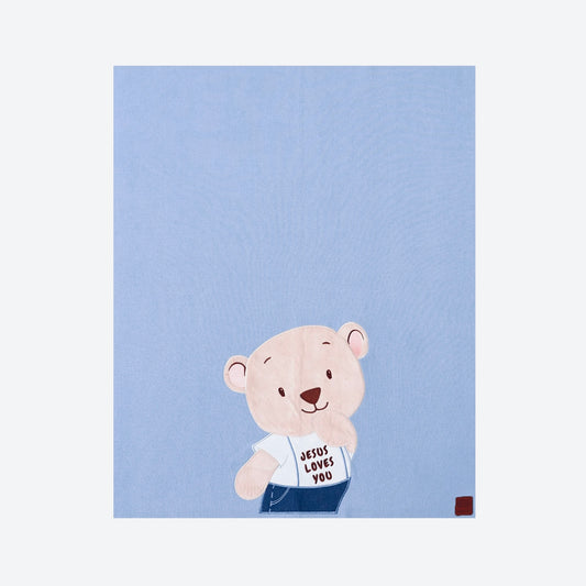 Jesus Loves You Knit Baby Blanket - 100% Cotton